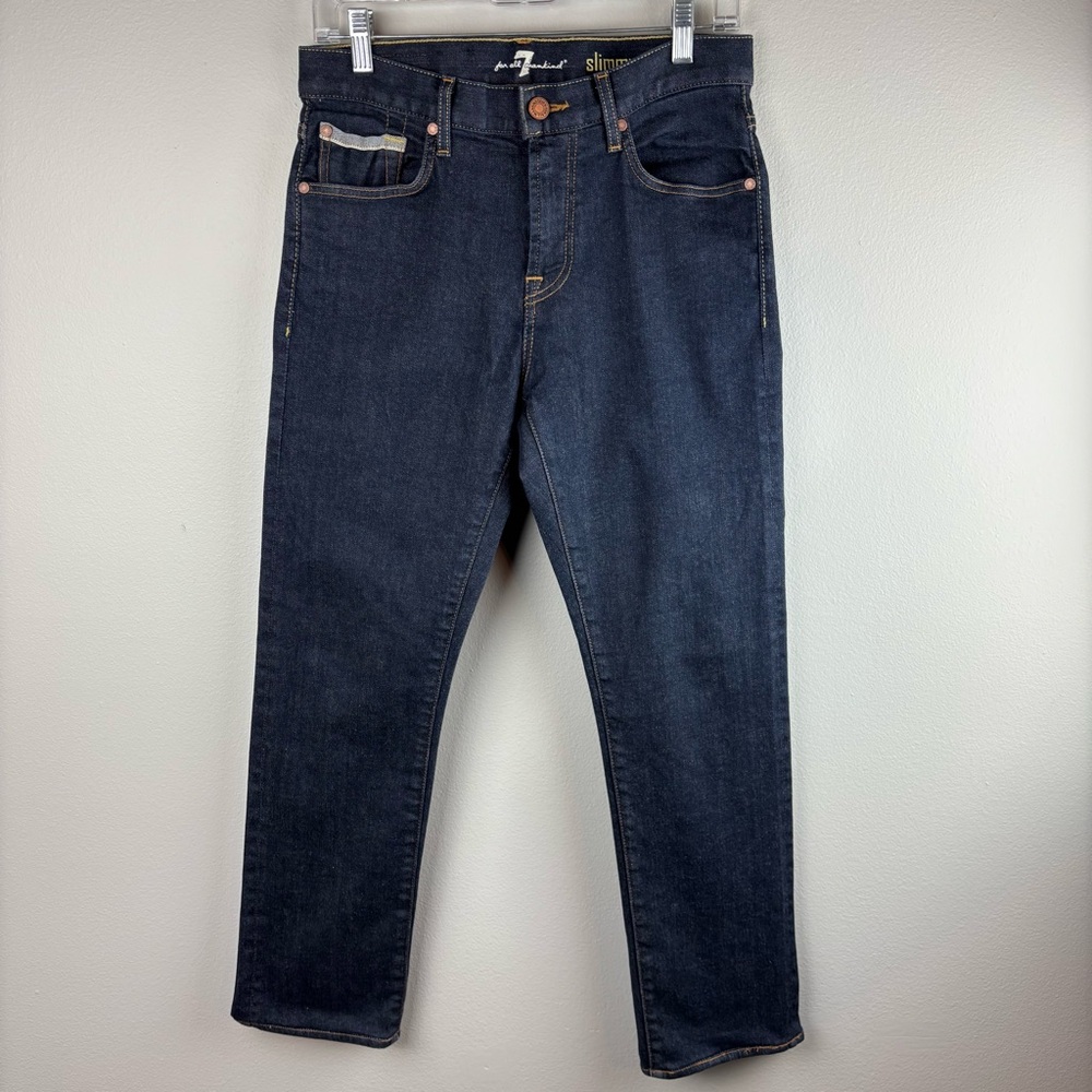7 For All Mankind Slimmy Jeans Men’s Size 29 (Actual 30"x29") Dark Denim